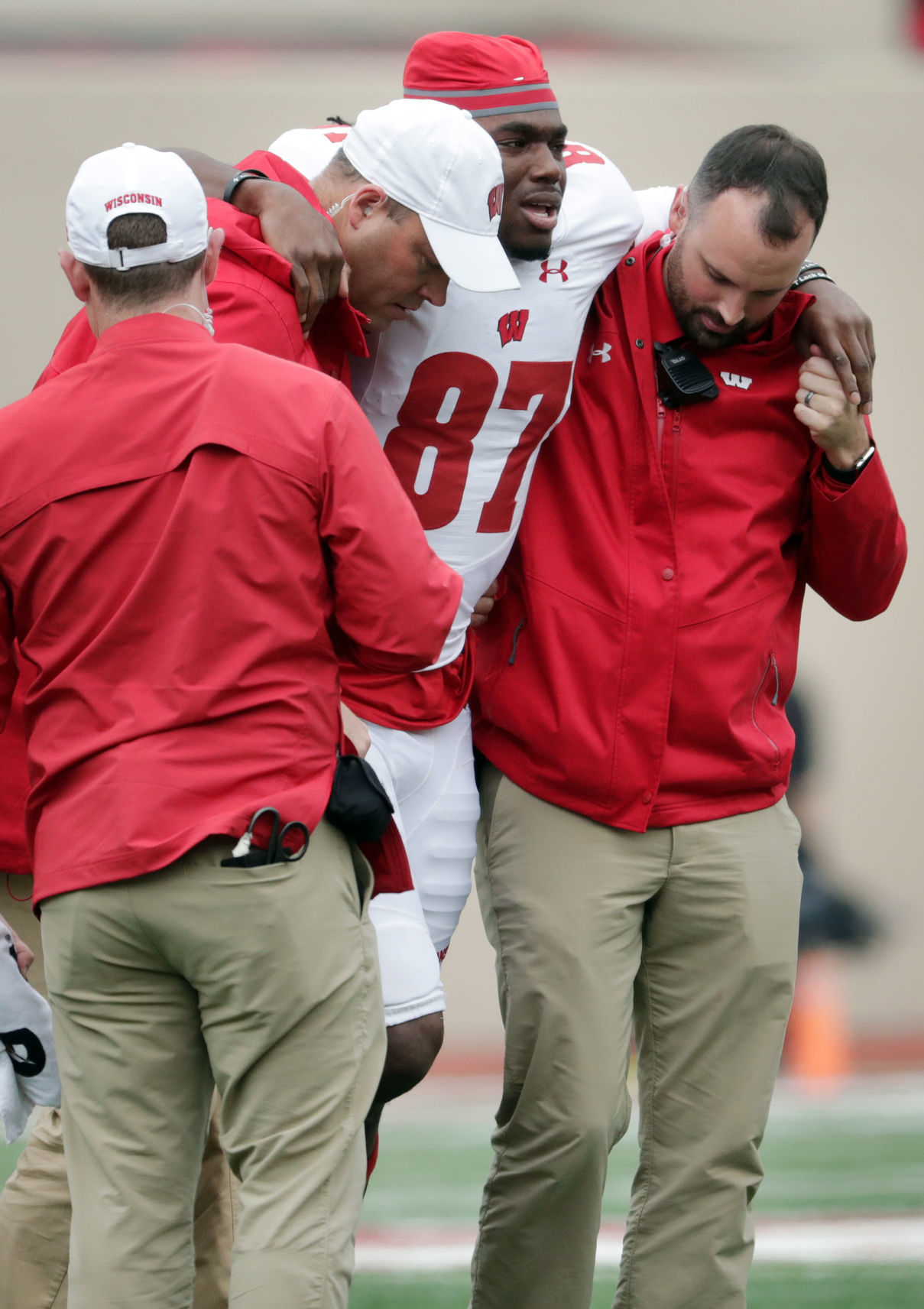 Carried off the field